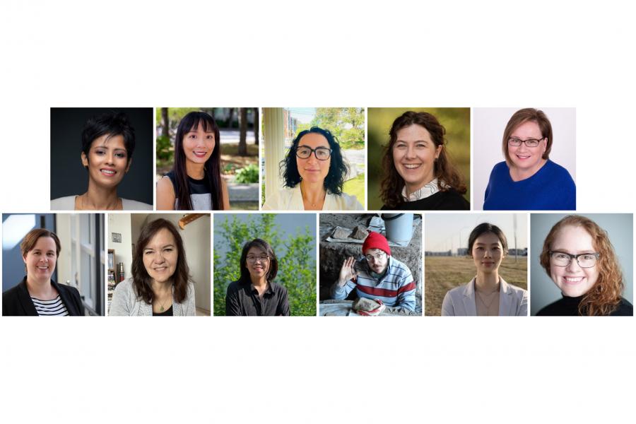 12 researchers faces, who received funding