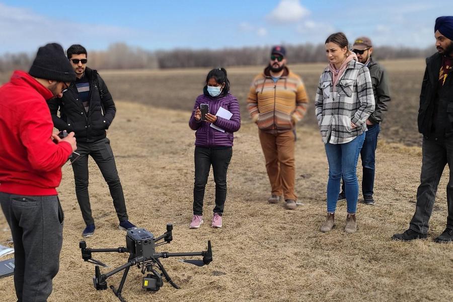 UM researchers test agricultural drone in the field