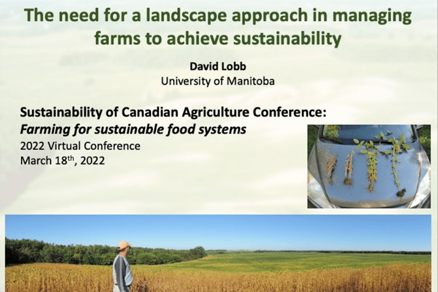 David Lobb presentation - The need for a landscape approach in managing farms to achieve sustainability