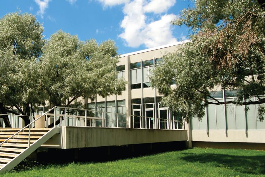 An exterior view of the University of Manitoba John A. Russell building. 
