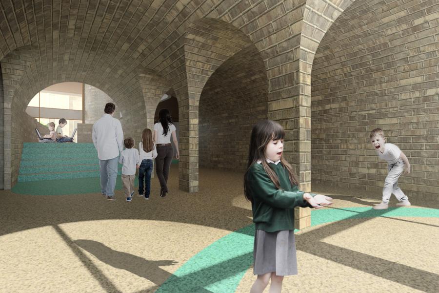 Rendering of the study tunnels
