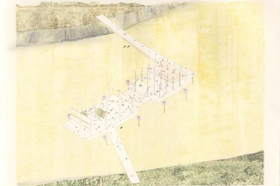axonometric drawing of the Red River