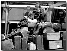Dutch Immigrants with Luggage Quebec