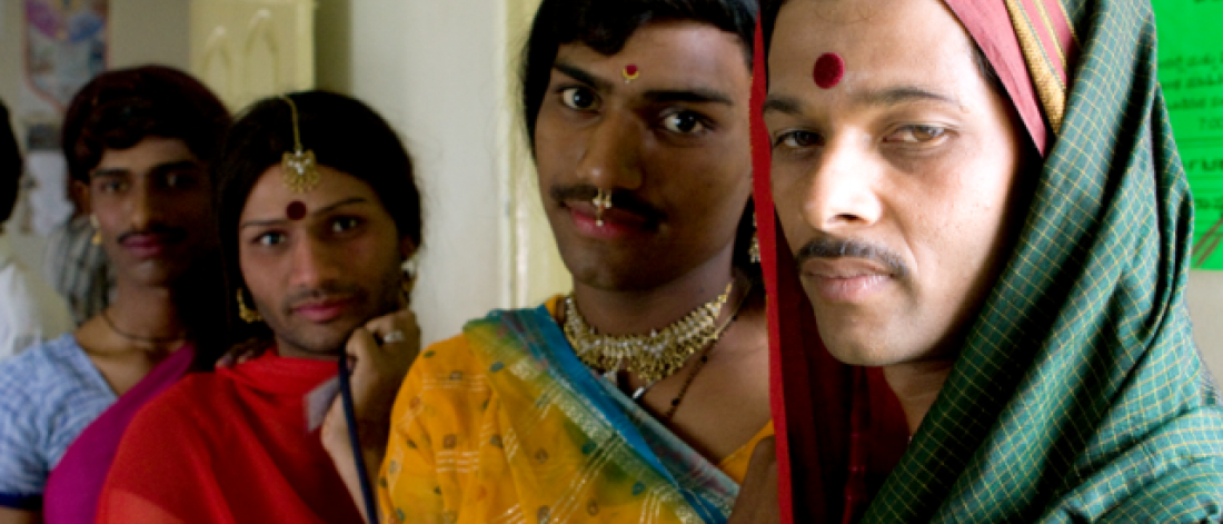 A group of hijras, who include transgender and intersex people.
