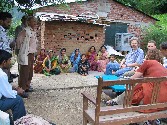 Tea with the local women's welfare group