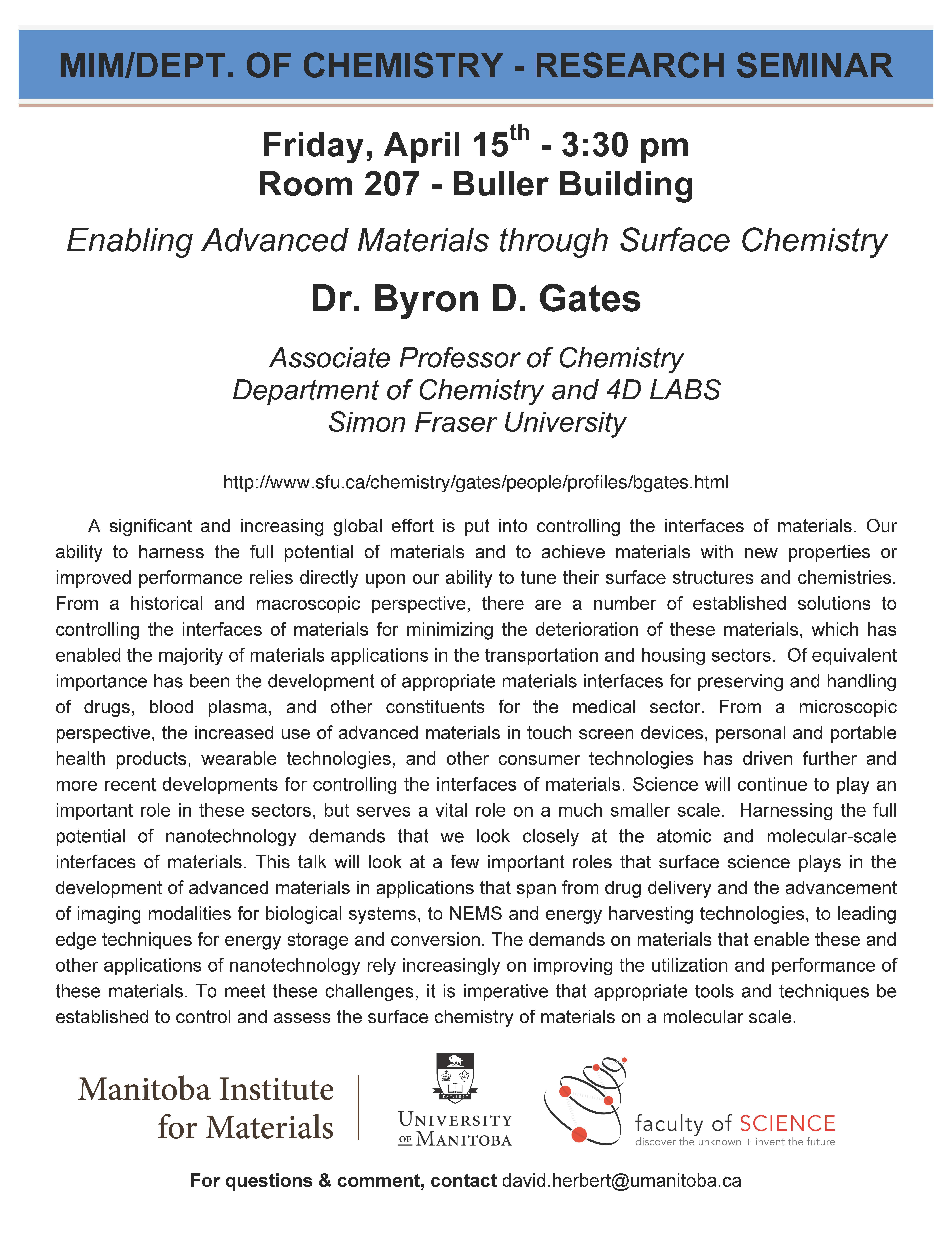 Byron Gates Research Seminar