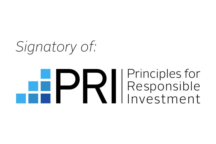 Graphic image: united nations principles of responsible investing logo.