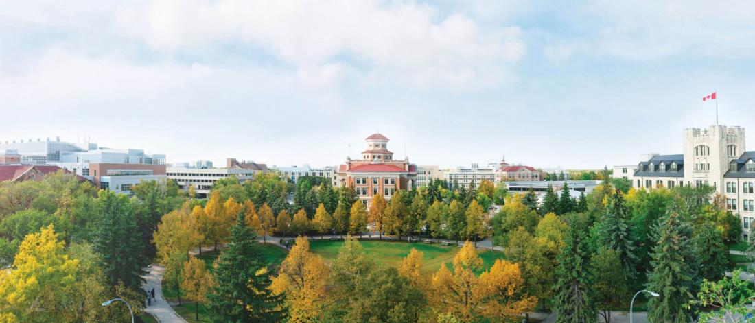 University of Manitoba Admin Building among trees.