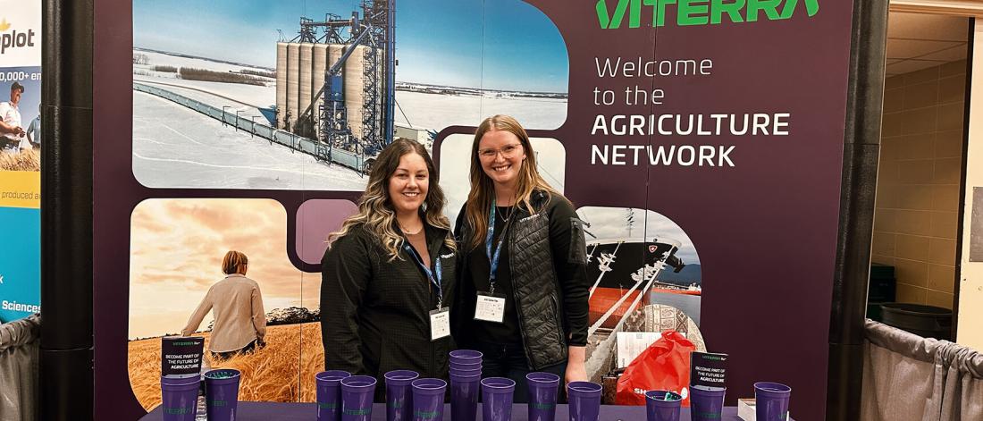 Viterra reps at career fair booth