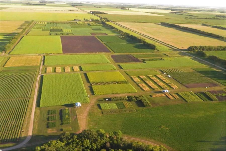 Aerial view of the Ian M. Morrison Research Farm.