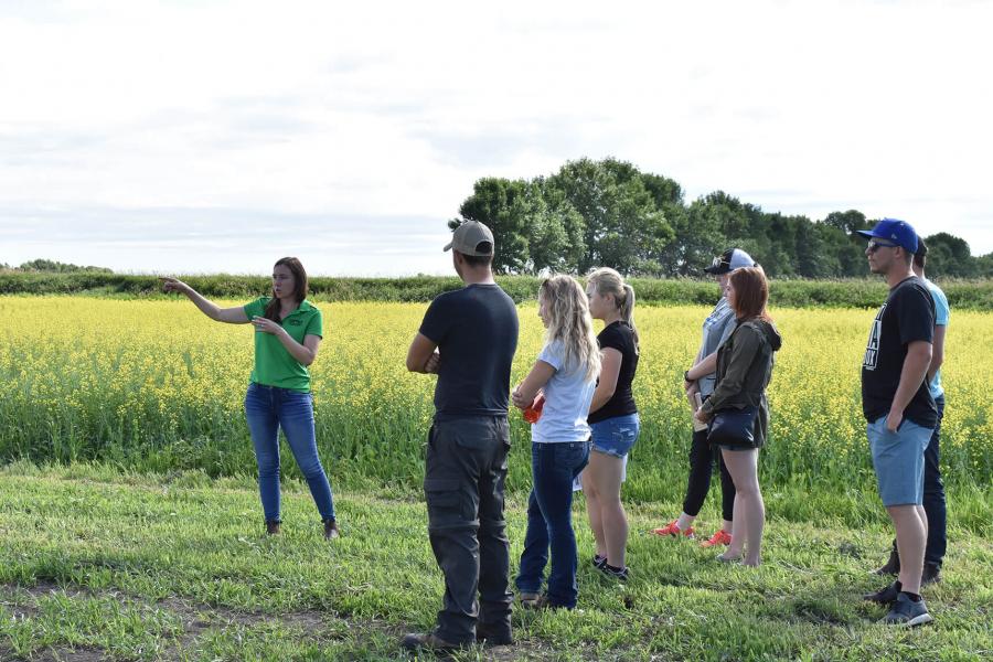 soybean field group shot