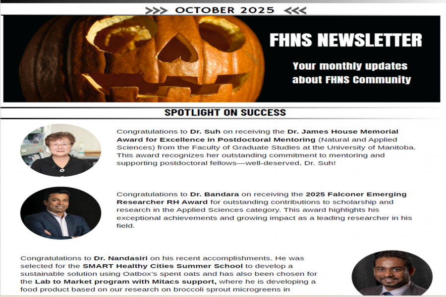 FHNS October 2025 newsletter - first page