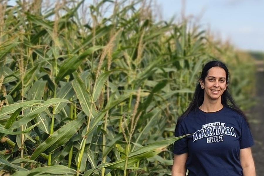 Loveleen Dhillon in field