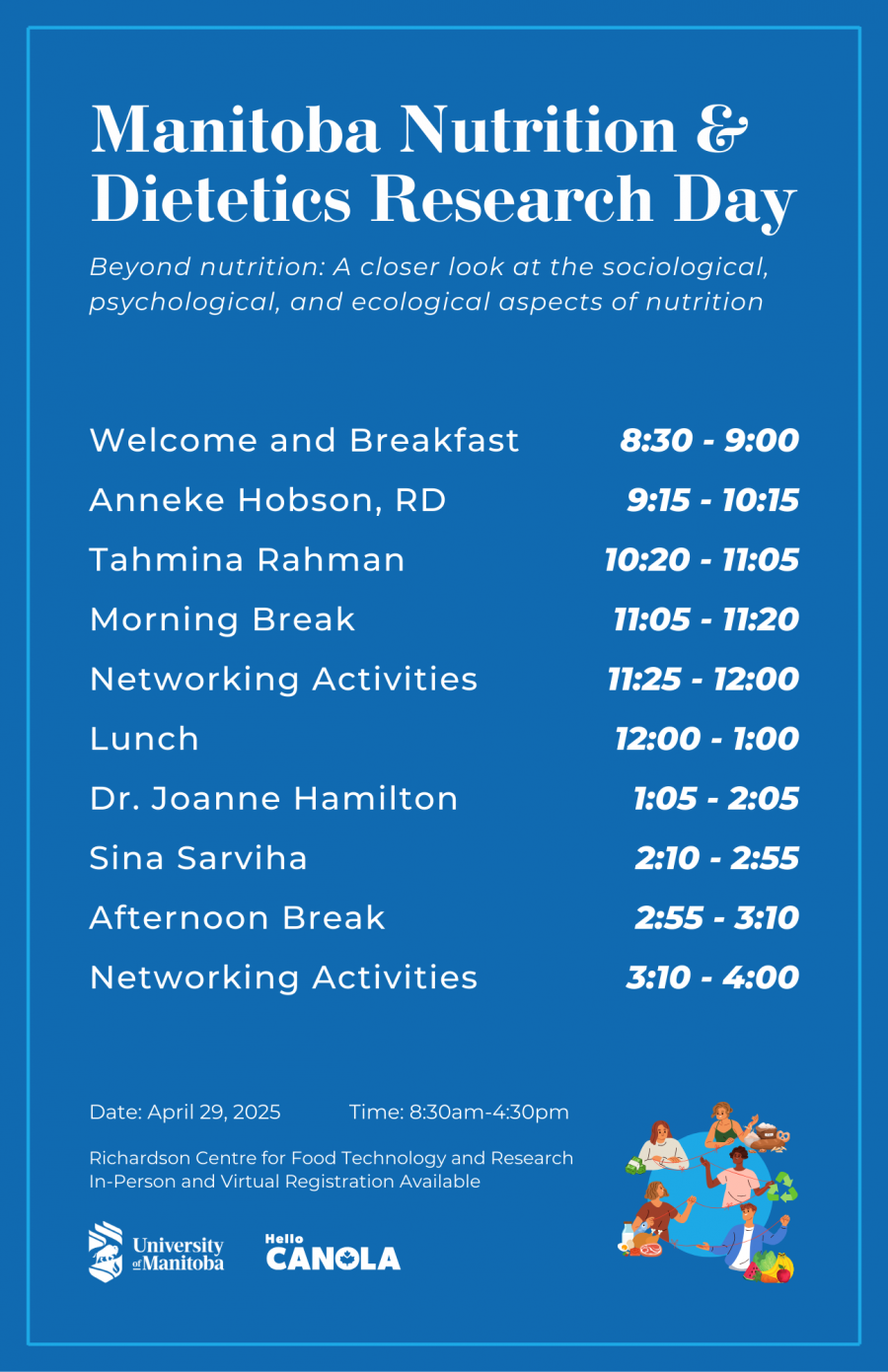 Manitoba Nutrition and Dietetics Research day aganda