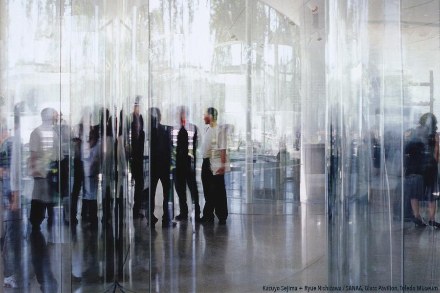 people on the otherside of a glass wall