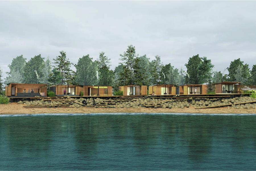 Artists studio, view from the water