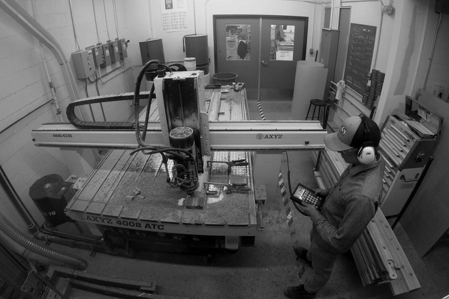 Construction process: CNC milling