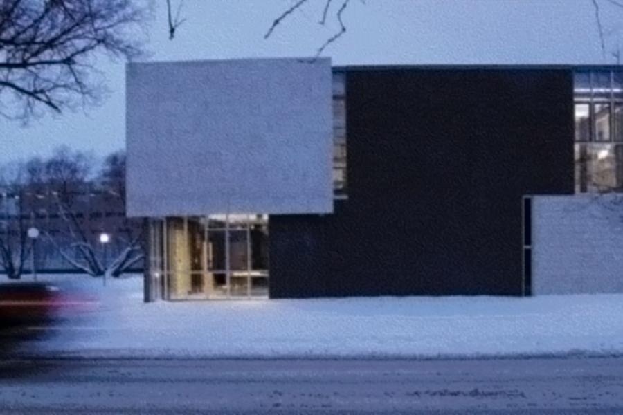 C.A.S.T. building in the winter
