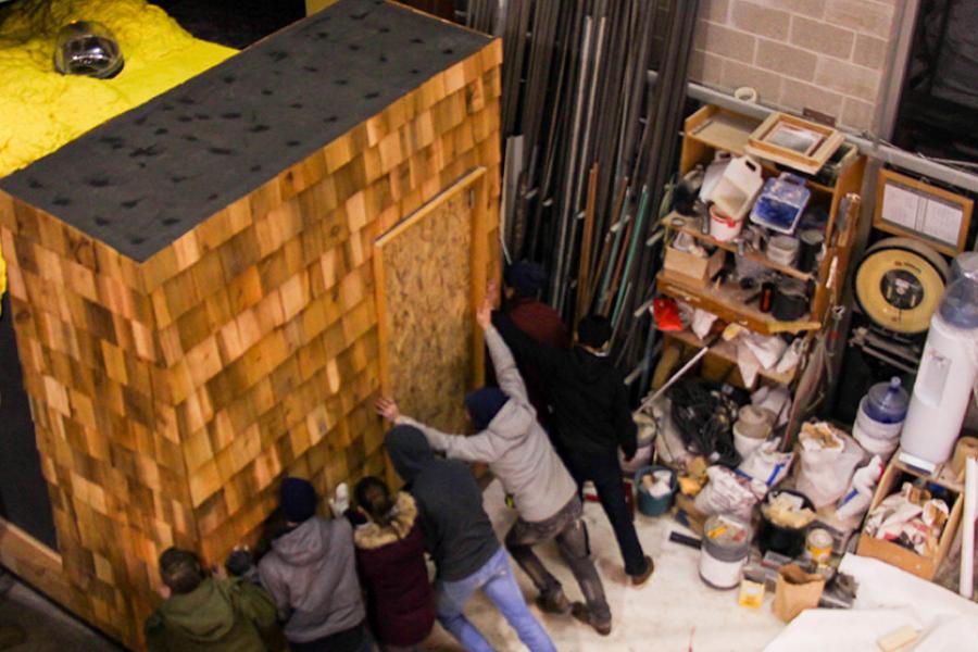 Through construction process of Warm Hut in C.A.S.T.