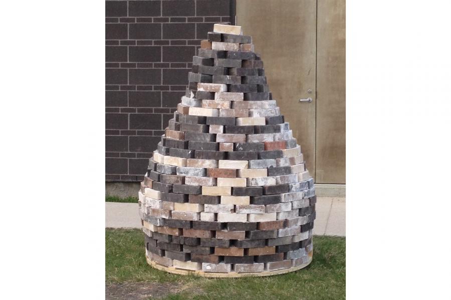 Circular structure made of bricks