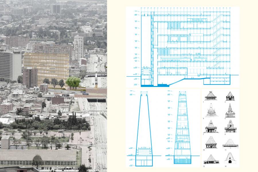“MEMORIA”, Competition Entry, Memoria National Museum, Bogota, 2017 - First Honorary Mention.