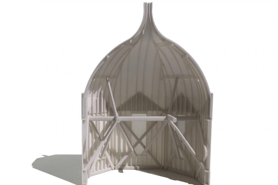 3D model printed of the Onion dome.