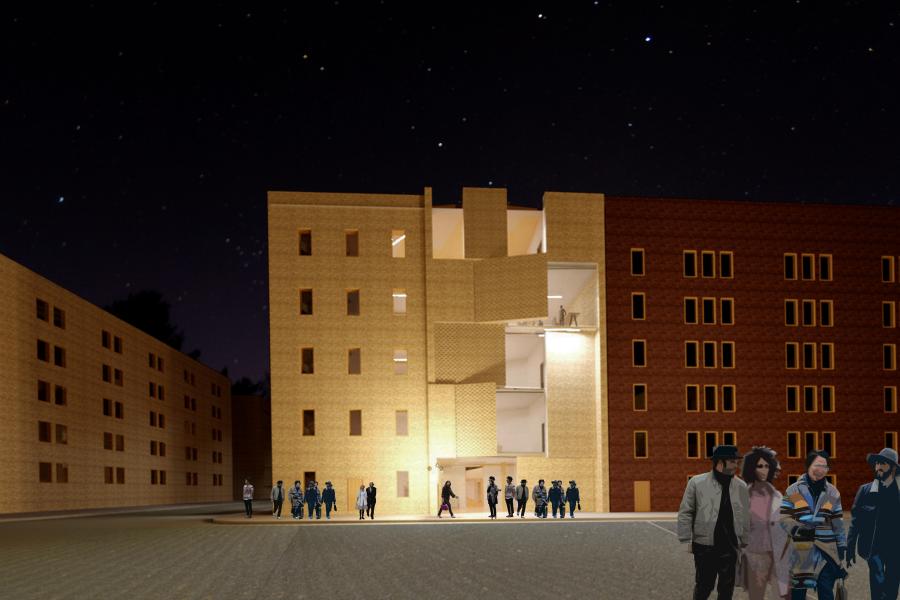 Rendering of South facade