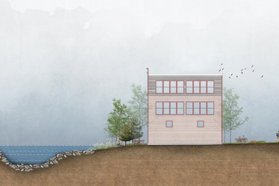 Section of the building.