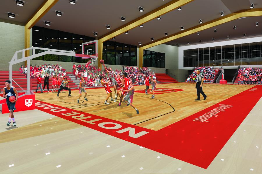 Interior extension of the current gymnasium