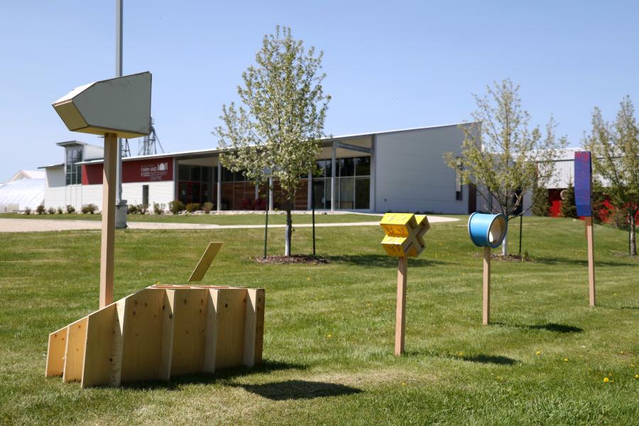 Bee houses in their natural habitat