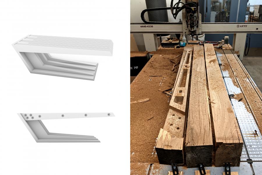 CNC milling of ash