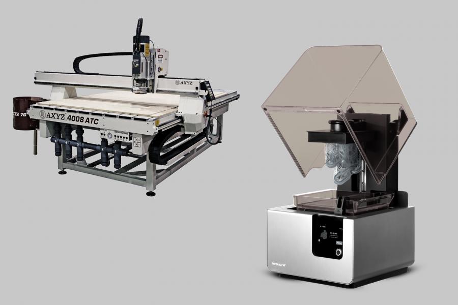 CNC router and 3D printer