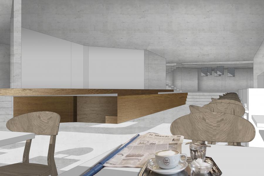 Rendering of the Café