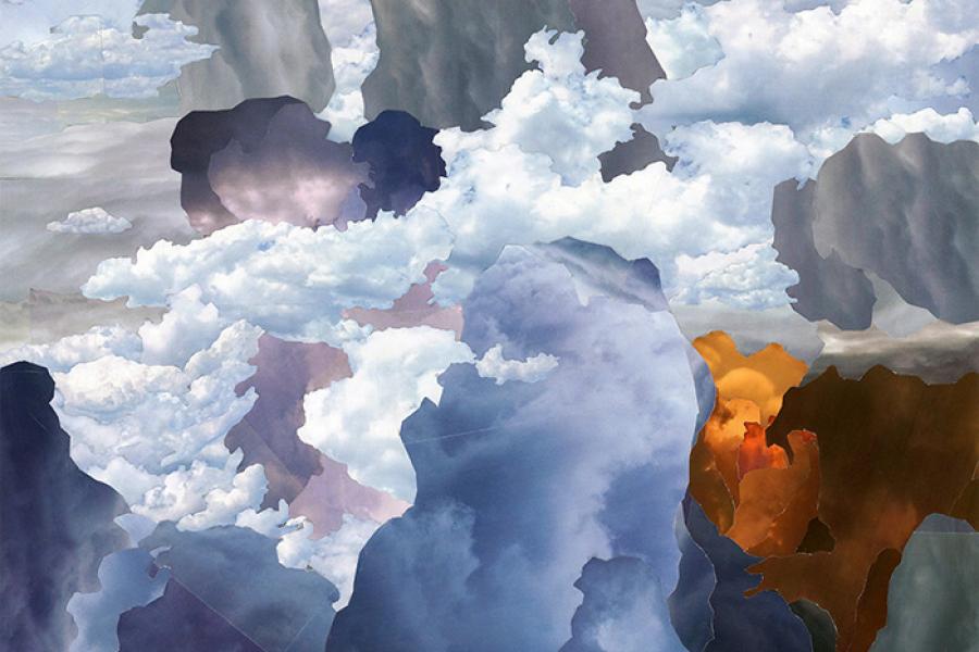 Collage of cloud forms