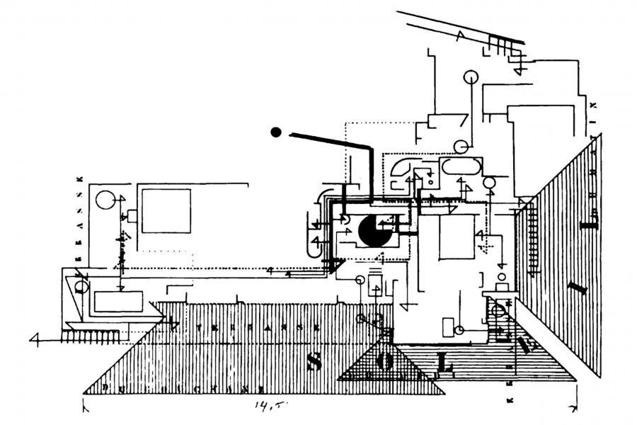 Plan of diurnal movements at the E1027 House