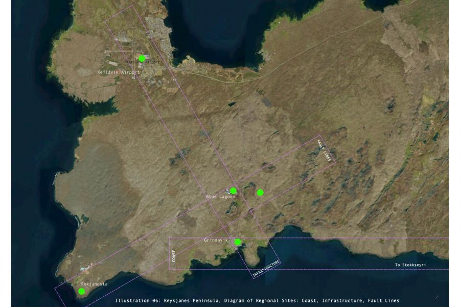 Map of Reykjanes Peninsula