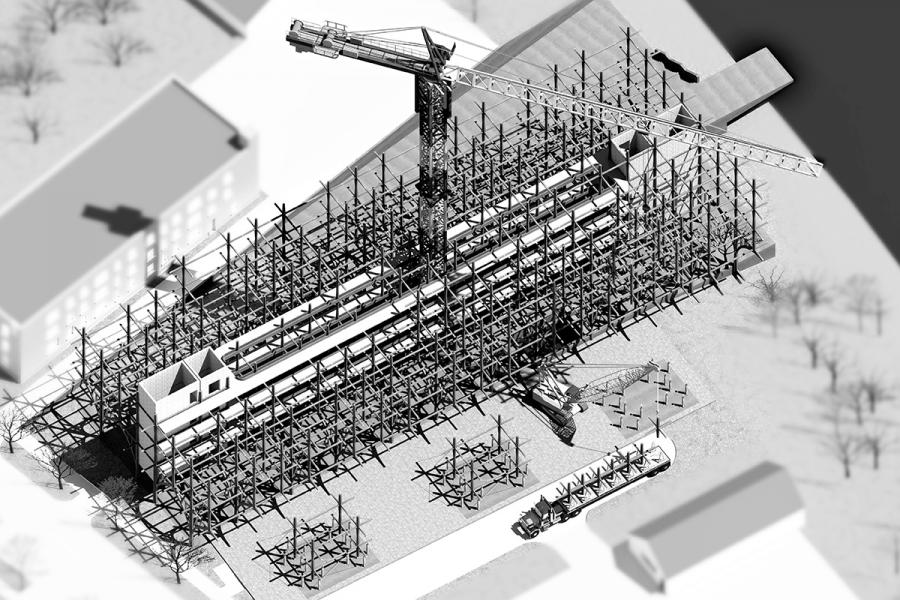 Rendering of construction processes