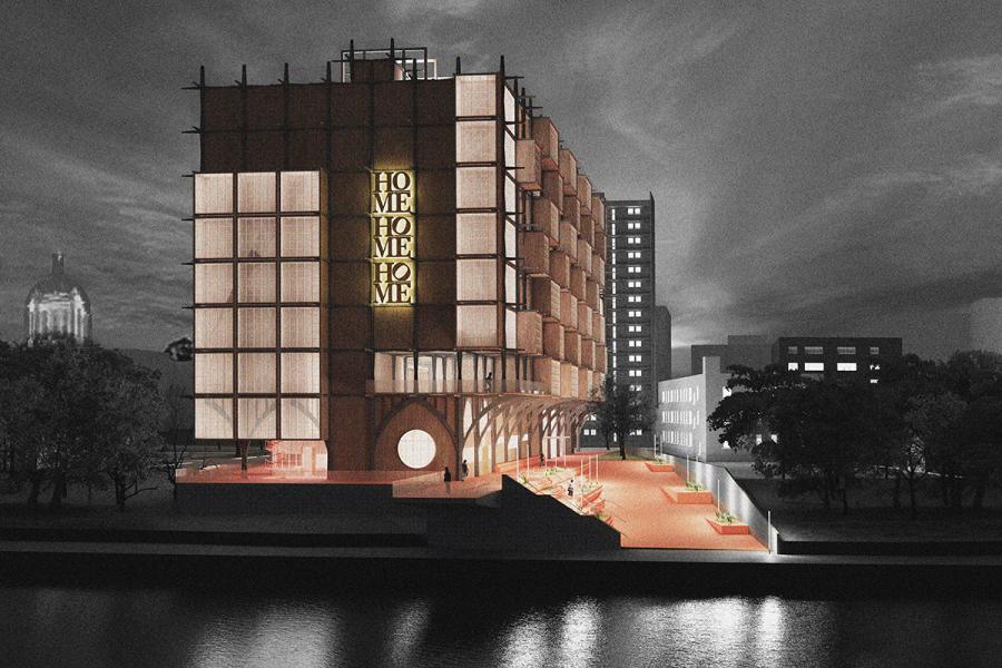 Rendering of opposite bank