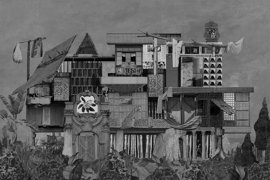 Pagsasalinkultura (Transcultural), a collage attempting to re-assemble elements of Filipino architecture with pieces of buildings from Winnipeg
