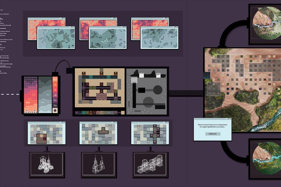 The AI generates new program maps and landscapes from original drawings.