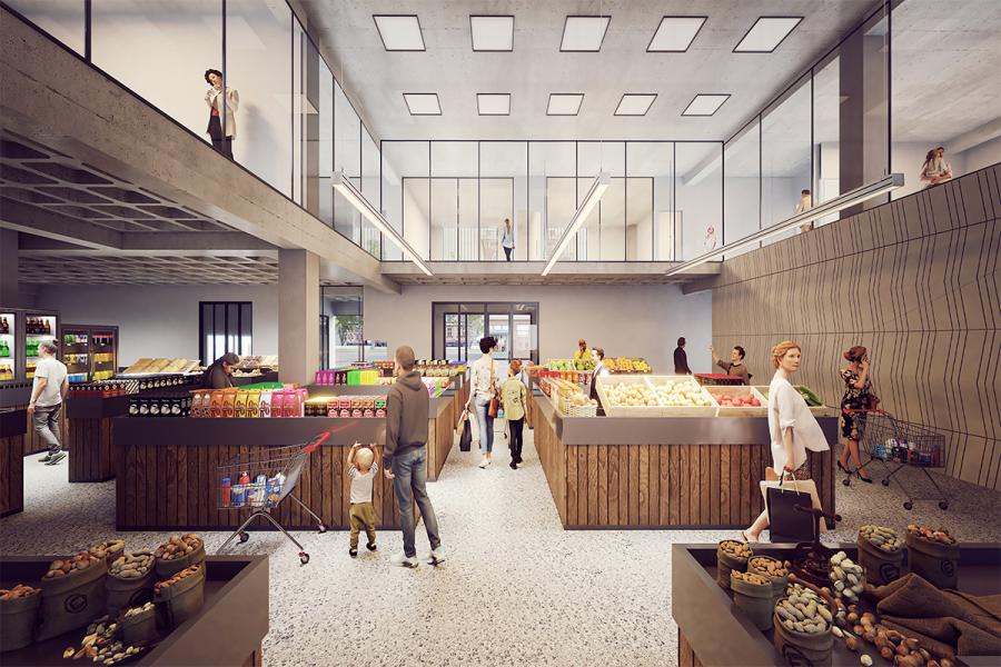 Image Four: Market view rendering