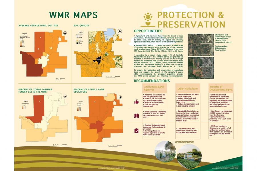 Infographic about WMR maps, agricultural challenges, and preservation recommendations.