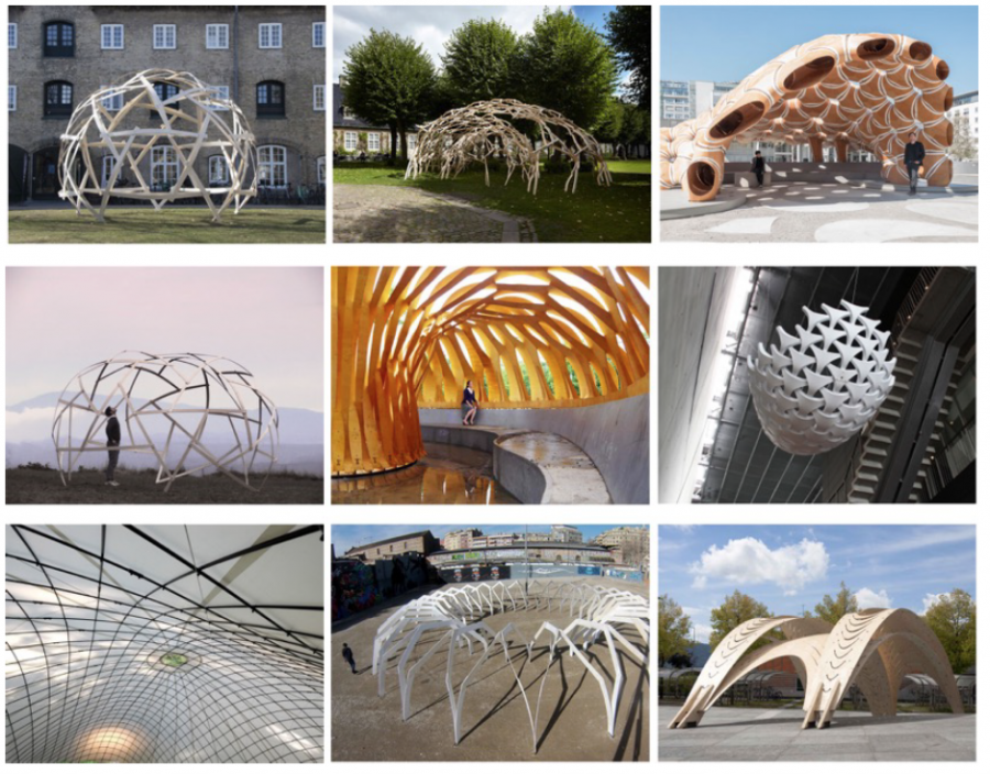 Collage of bending structures