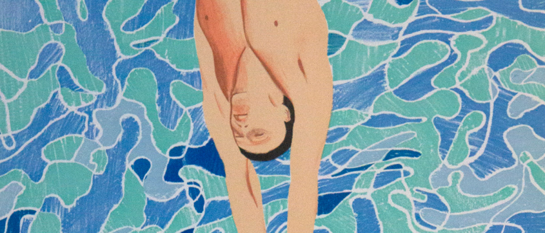 David Hockney, art poster for the games of the XXth Olympiad, Munich, 1972. Collection of the School of Art Gallery.
