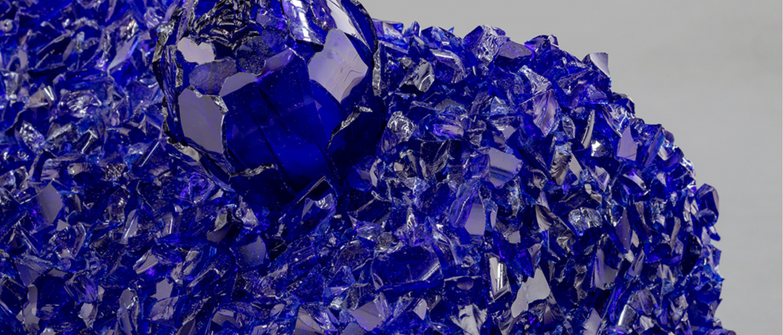 A blue crystal like form.