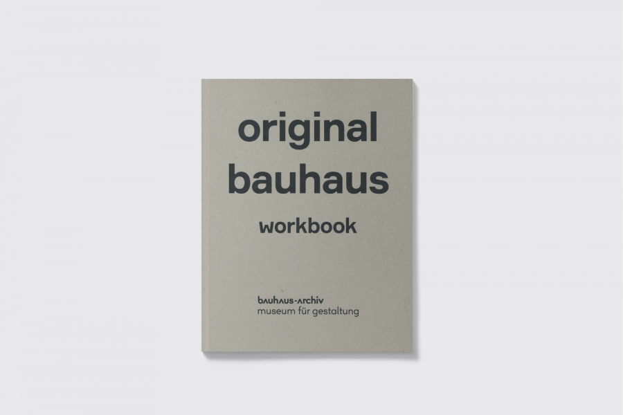 Grey book cover with dark blue text reading "Original Bauhaus".