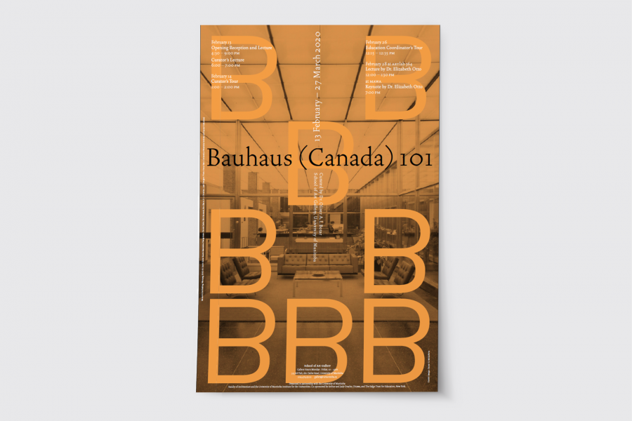 Poster on white wall reading Bauhaus (Canada) 101 Poster"