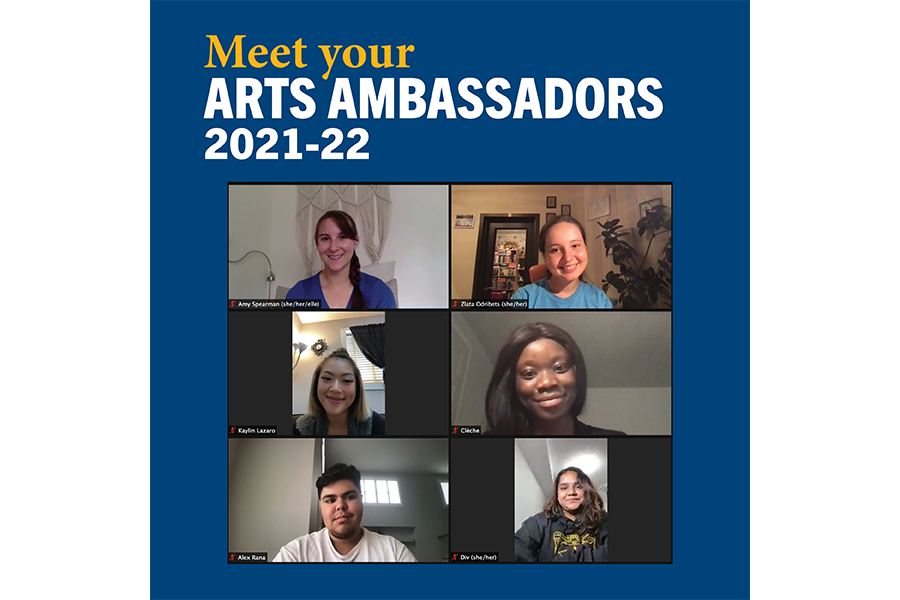 Arts Ambassadors for 2021-22 in first virtual meeting of the school year.