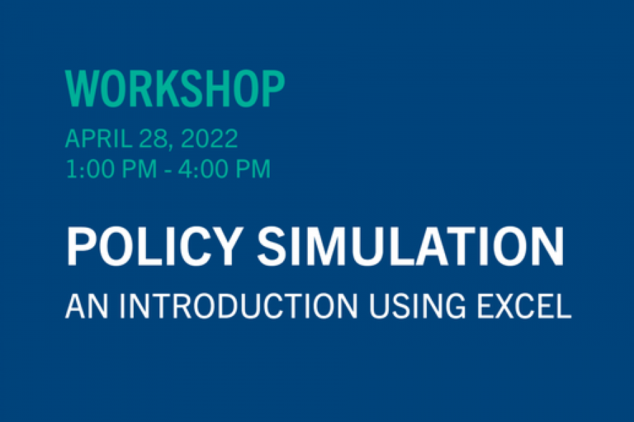 Text: Workshop. Policy Simulation and introduction using Excel.