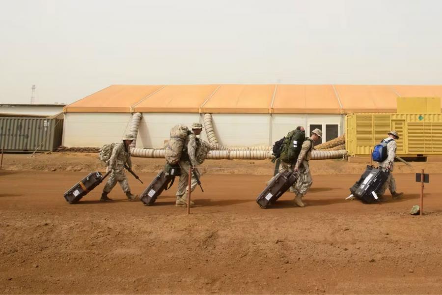 Canadian troops arrive to a UN base in Gao, Mali, on in June 2018, amid an insurgency by jihadist and ethnic rebel groups.